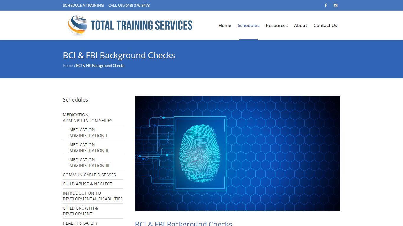 BCI & FBI Background Checks - Total Training Services, LLC